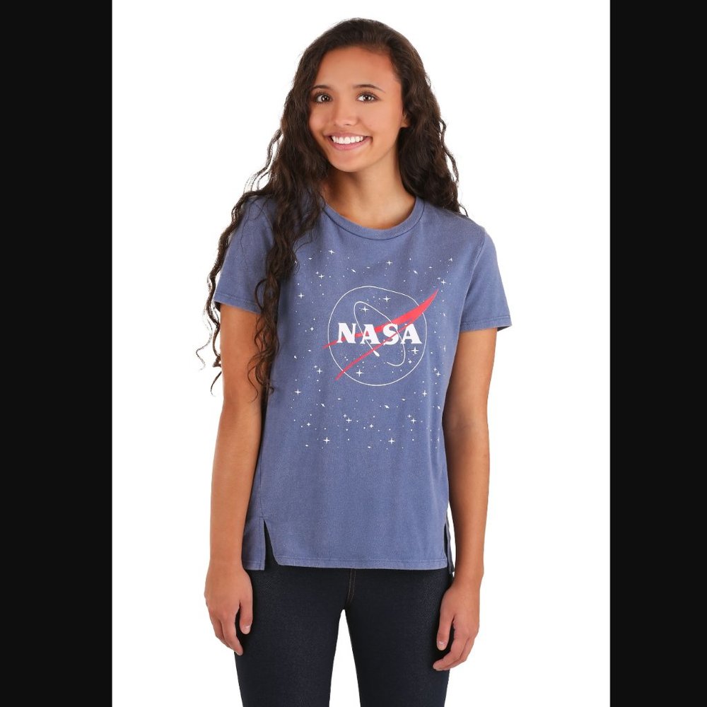 NWT NASA Women's Washed Tab Front Tee